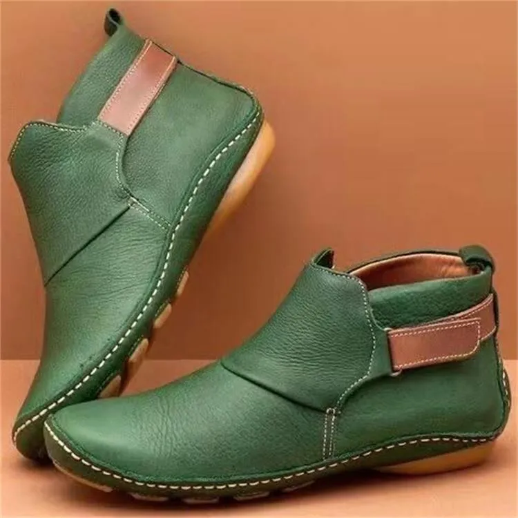 Bottines en Cuir PU à scratch - Femme