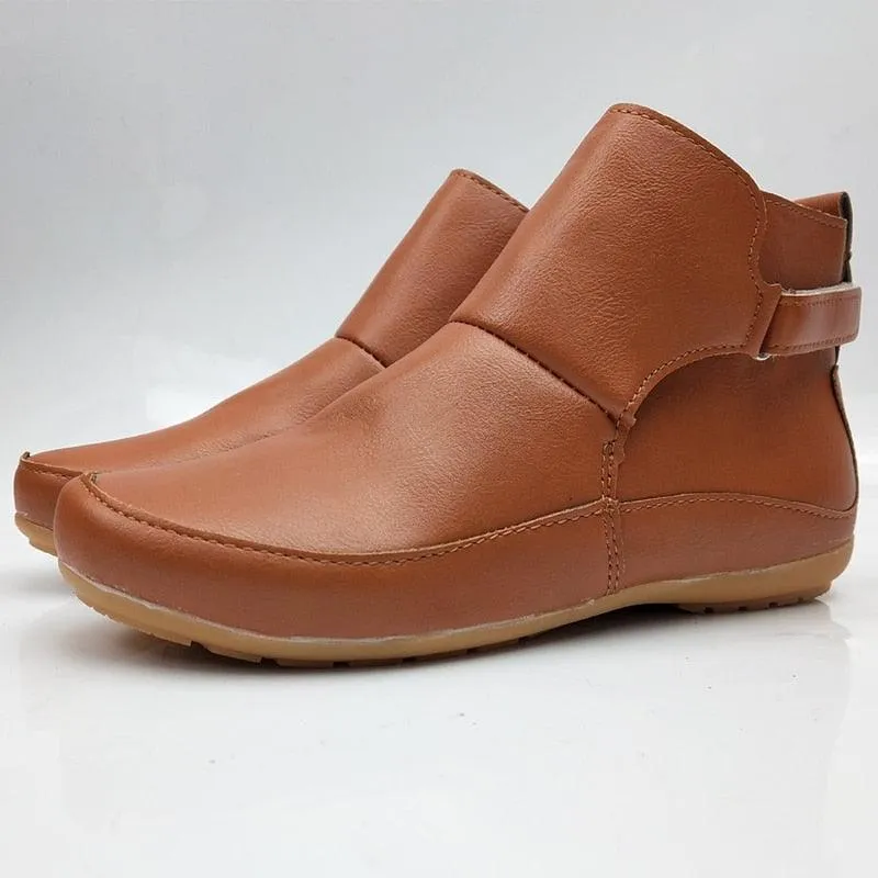 Bottines en Cuir PU à scratch - Femme