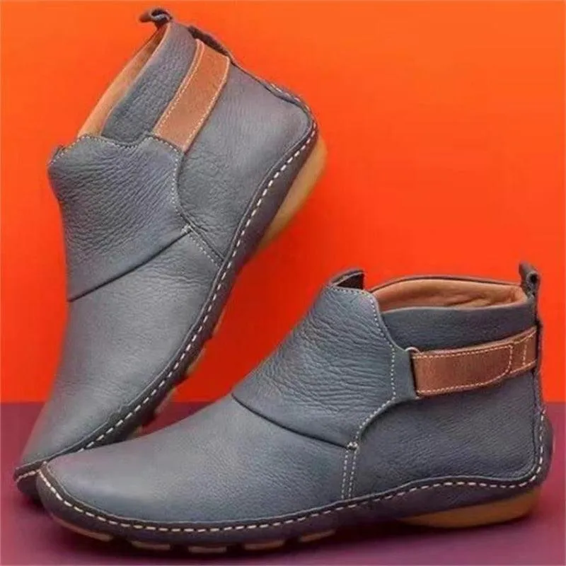 Bottines en Cuir PU à scratch - Femme