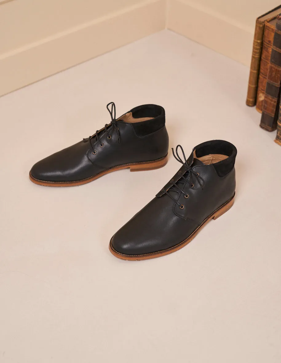 Bottines Gaultier - Cuir noir et suède