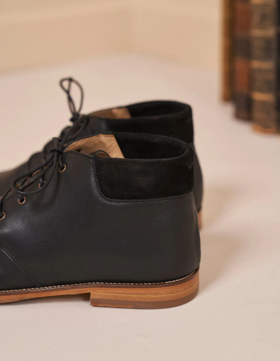 Bottines Gaultier - Cuir noir et suède
