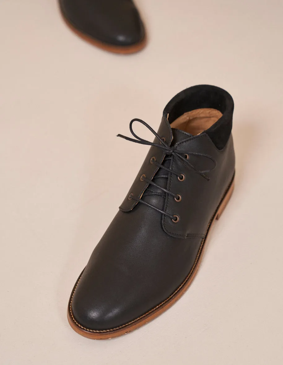 Bottines Gaultier - Cuir noir et suède