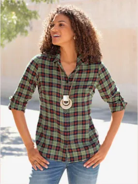 Chemisier en flanelle pur coton