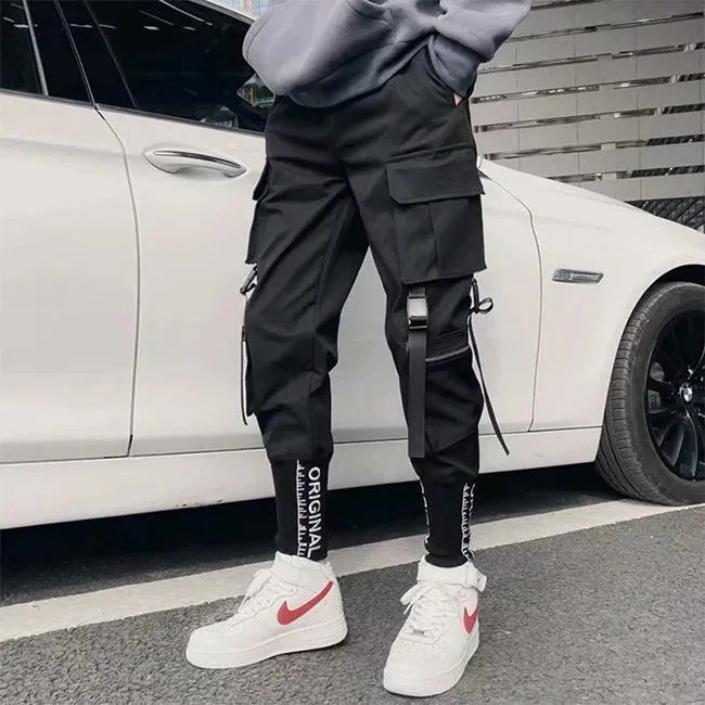PANTALON CARGO JOGGER POCHES SANGLES