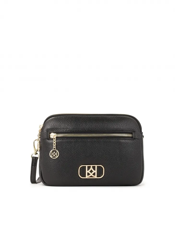 Petit sac à main noir à longue lanière